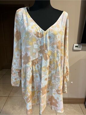ANDREE BY UNIT Pastel Floral Multicolor Blouse